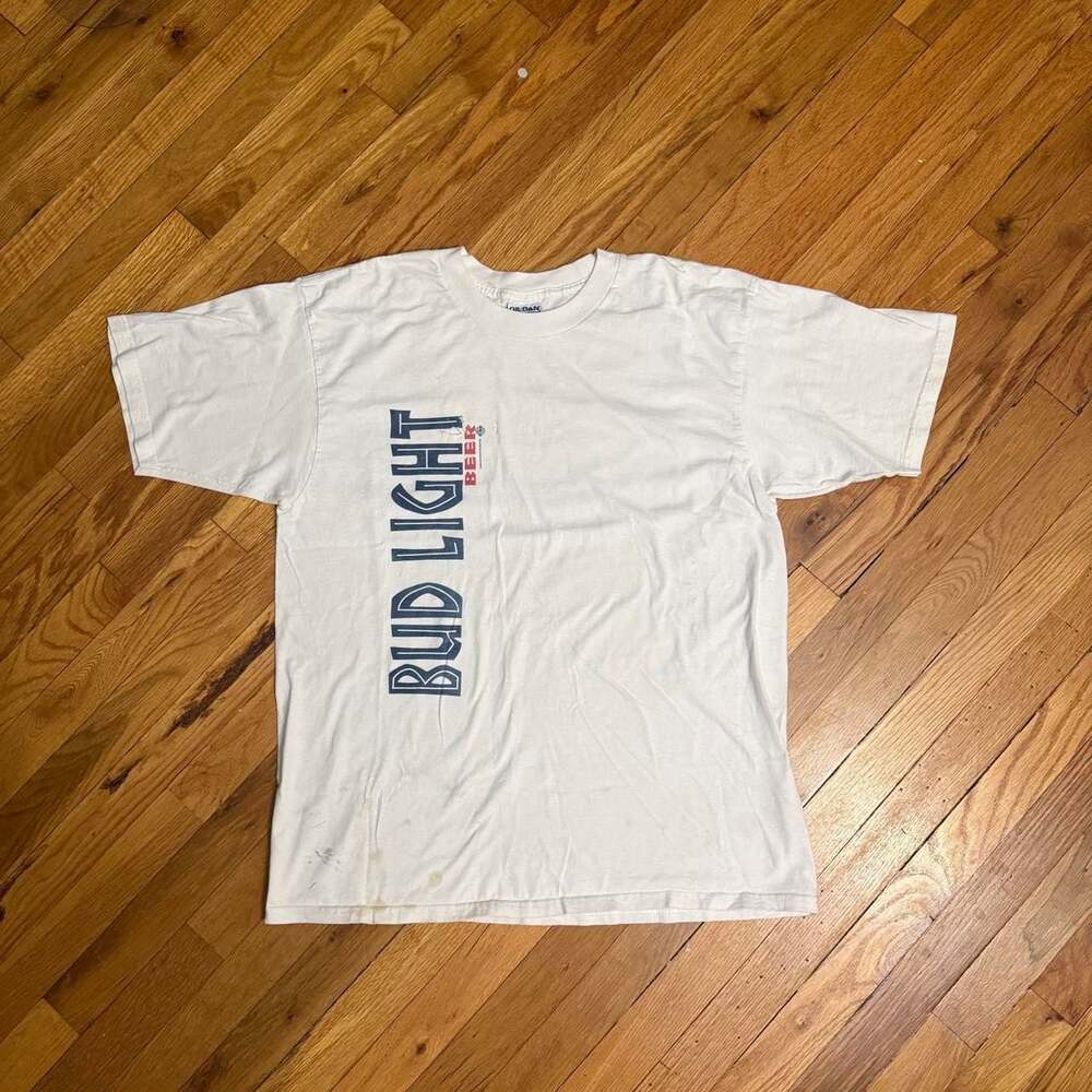Vintage 1996 Bud Light Graphic T-Shirt White XL